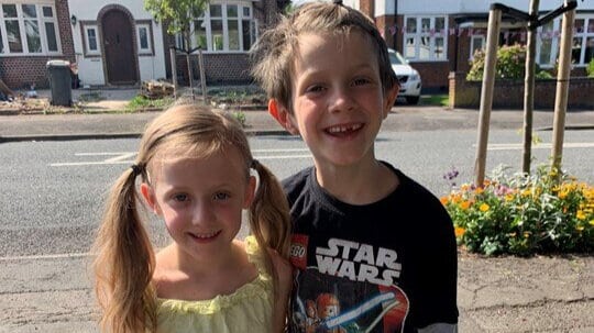 A young brother and sister from Leicester have raised over £1,200 for Leicester Hospitals Charity’s COVID-19 Response Fund after running a marathon distance over 26 days.