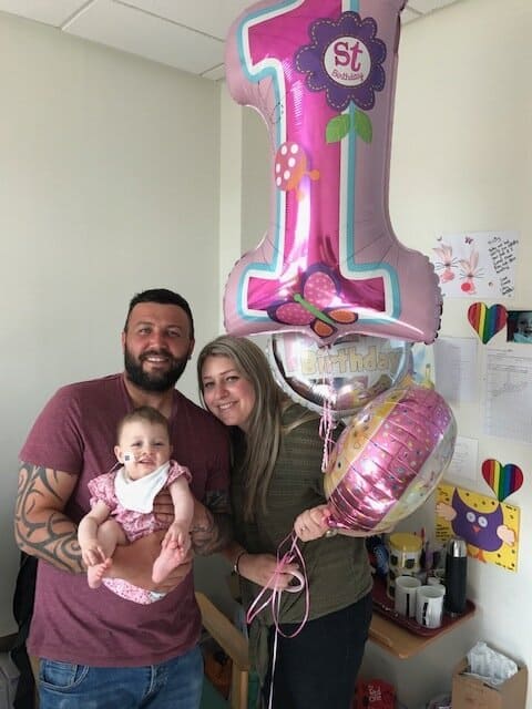 A brave couple, Nerice & Jason Burrows, are taking on our 100ft Big Abseil down the side of the same Leicester Royal Infirmary that they credit with saving their young daughter Lily’s life.