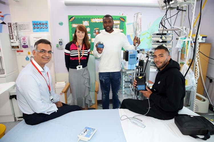 Leicester’s Hospitals’ youngest patients will benefit from new, life-saving equipment thanks to the generosity of Leicester City Football Club players.