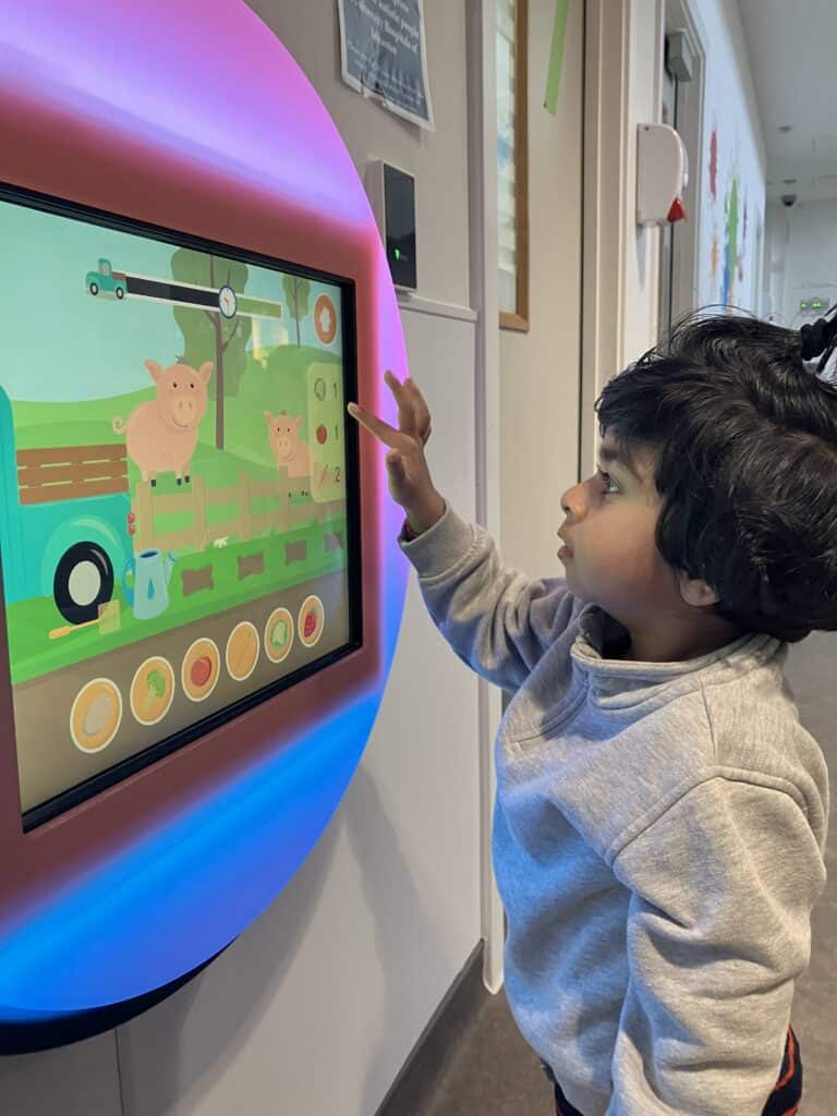 Children like Rishi can now find comfort and distraction in interactive play